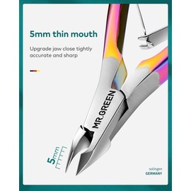 Cuticle Trimmer with Cuticle Pusher,Cuticle Nipper Professional Stainless Steel Cuticle Cutter,Sharp Durable Pedicure Manicure Tools for Fingernails and Toenails