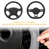 Ziciner Genuine Leather Steering Wheel Cover, Stitch on Wrap, Breathable