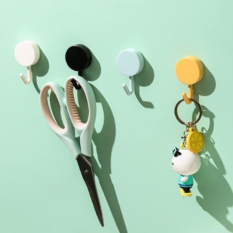 5Pcs Decorative Self-Adhesive Wall Hooks Cute Utility Hooks,Key Hooks for