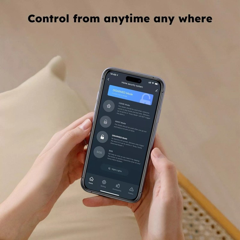 AGSHome 8 PCS WiFi Door Alarm System Wireless DIY Smart
