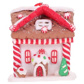Toddmomy Christmas Gingerbread House Ornaments Resin Christmas Hanging Ornaments for Christmas Tree Holiday Party Home Decoration
