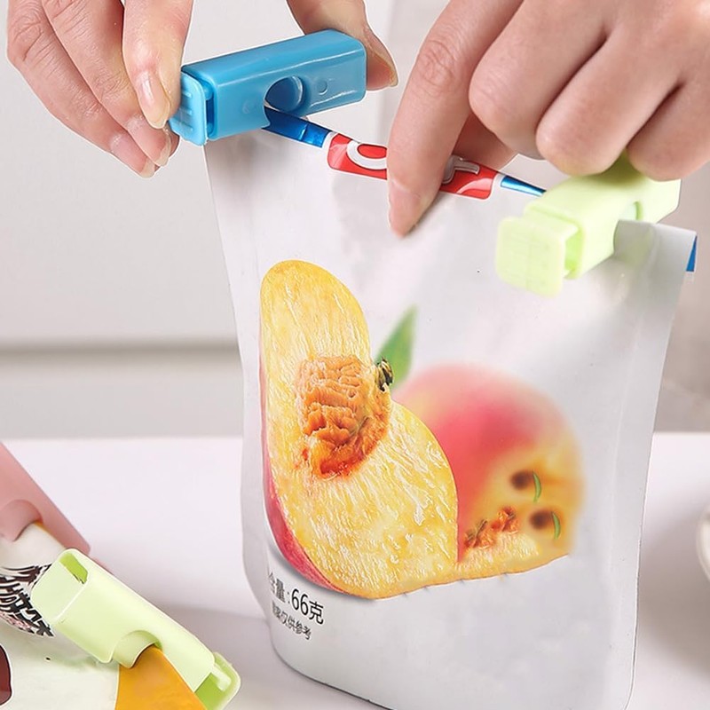 Squeeze Bread Bag Clips, Food Bag Cinch Clips, Easy Squeeze