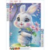 QQYRHN 5D White Rabbit Diamond Painting Kit for Adults Beginners
