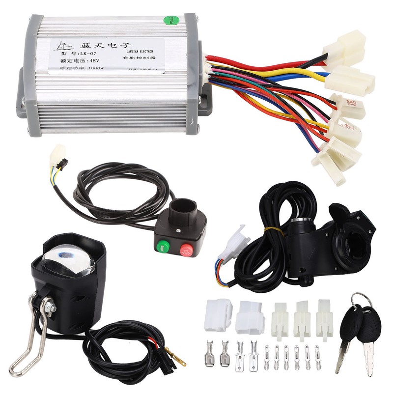 48V 1000W Electric Bike Retrofitting Kit Brushed Controller Thumb Throttle