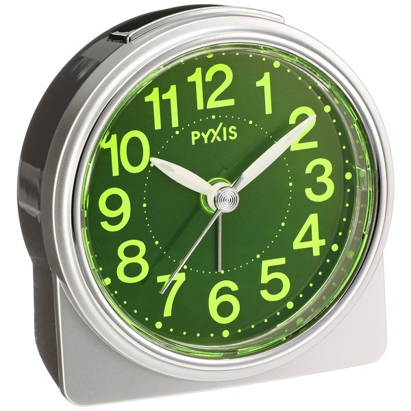 Seiko NR439S SEIKO Clock Alarm Clock Analog Focusing Resin Dial PYXIS Pixis Silver Metallic