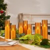 Homemory Amber Flameless Battery Operated LED Candles with Remote Control,