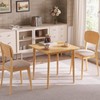 HOOBRO HOOBRO Bamboo Dining Table, Square Dining Table for 2,