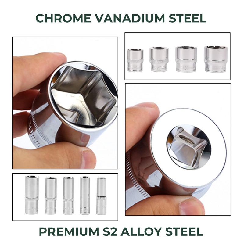 Dawot 172pcs Socket and Drive Tool Set 1/2" 1/4" 3/8"