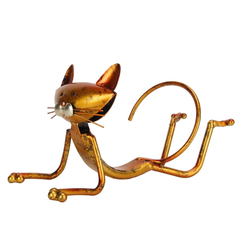 Cat Wine Holder Innovative Modern Style Decorative Metal Cat Shaped