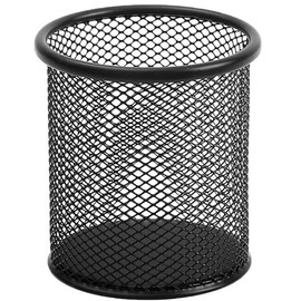 EastyGold Pen Holder Metal Pencil Organizer Mesh Cup Hollow Desktop Storage Bucket Stationery Office Round Container for Students Officer