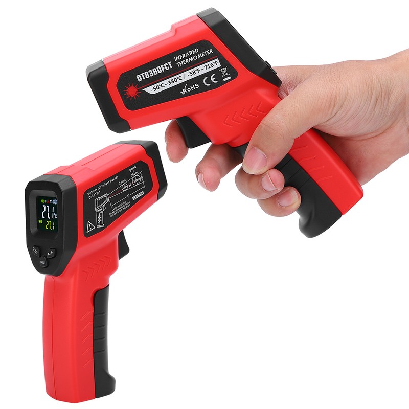 DT8380FCT NonContact Infrared Thermometer Temperature Meter Detector 50380℃