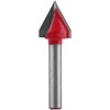 6 mm Shank V-Groove Milling Cutter Bit Cutting Diameter 22