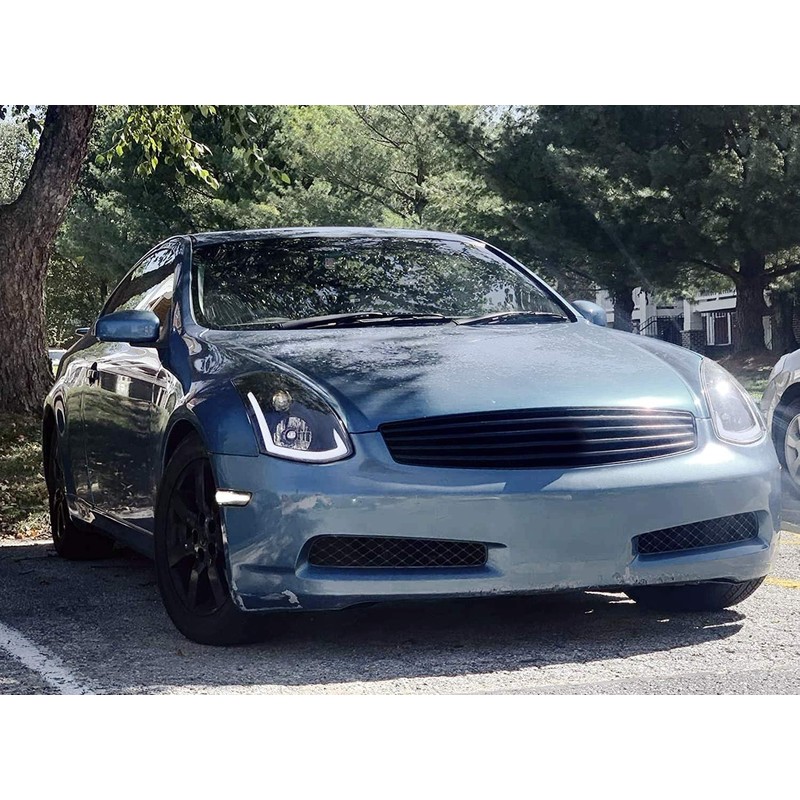iJDMTOY Black-Out Smoked Lens White Full LED Front Fender Side