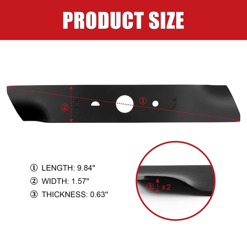 SWAPARTS Lawn Mower Blade for Greenworks 20 inch Mower 33307486