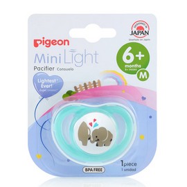 Pigeon Mini Light Pacifier - Single Pack, Medium (6+ Months) / Turquoise
