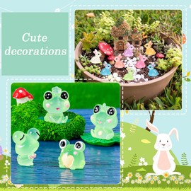 SGFNXB Mini Resin Animals, Resin Animals, 50 Pcs Mini Ducks Frog Mushroom Dinosaur Rabbit Turtle Chicken Flamingo Snail Baby Elephant, Tiny Toy for Diy Craft Garden Landscape Dollhouse Theme