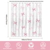 Mocsicka Pink Bow Shower Curtain Bow Polka Dots Bathroom Shower