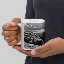 Terry South Studios Printful Store South Dakota Black Hills Black Elk Peak White Glossy Mug