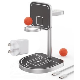 KU XIU X85G 3 in 1 Wireless Charging Station for Pixel 9/9 Pro/9 Pro XL, 8/8 Pro, Pixel Watch 2/3, Buds Pro/2, 15W Magnetic Charger Stand with 30W Adapter, Aluminum Alloy Base