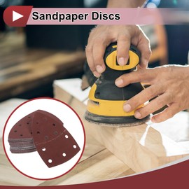 HEROFFIX 50 Pcs Sanding Discs Wet Dry Waterproof Hook & Loop Sandpaper for Woodworking, Automotive Refinishing 6.10"x4.13" 11 Hole 1500 Grit Red Aluminum Oxide