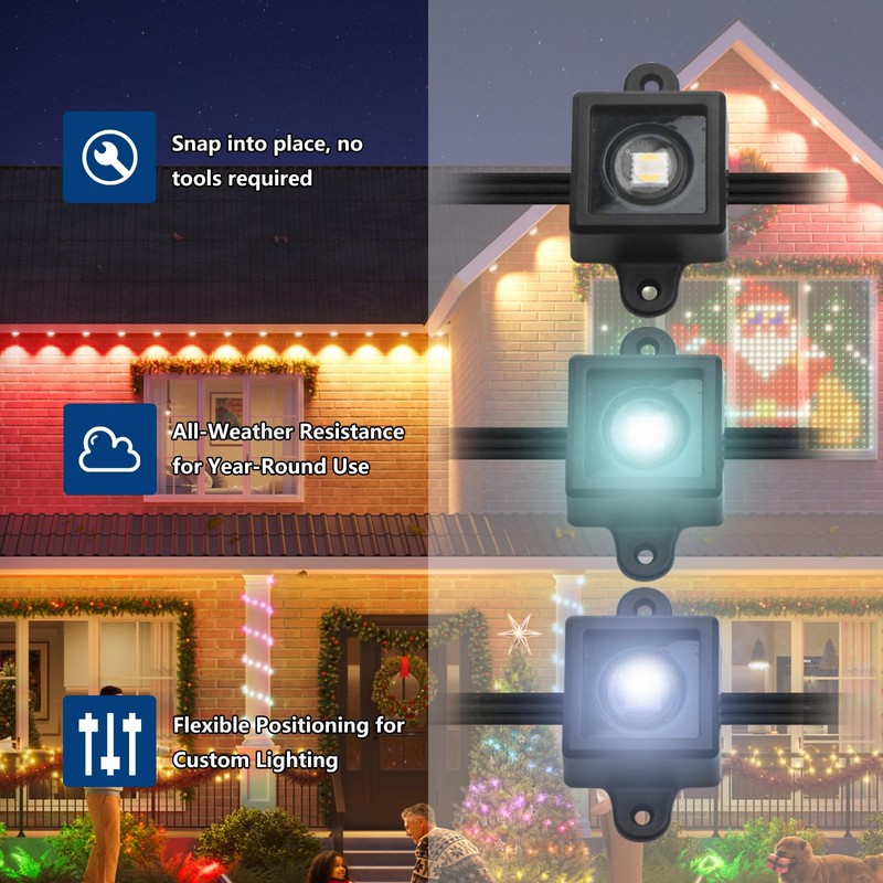 LED Light Mounting Clips for Govee H705 H805, (Non-Pro Version)
