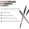 HeyBeauty Eyebrow Pencil with Brow Brush, Double Ended Eyebrow Pen,