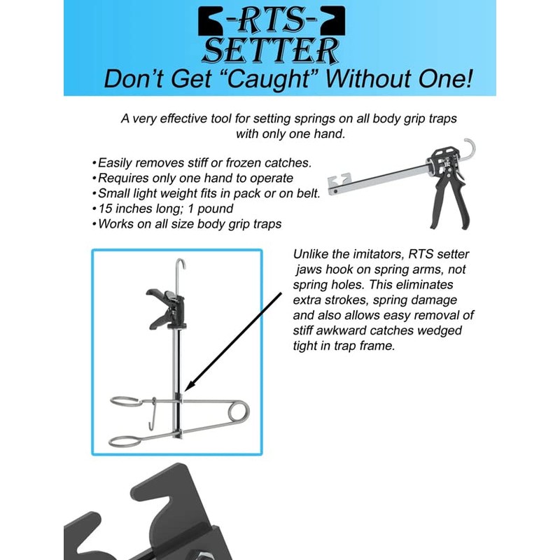 Heavy Duty Body Grip Trap Setter - Sets 110 to