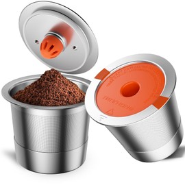 RETHONE Reusable K Cups and Coffee Pods,Universal stainless steel k Cups Compatible with Keurig 2.0 and 1.0 Coffee Makers machine BPA-Free Refillable Coffee Filters(2 PACK)