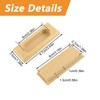 MOROBOR 2PCS Rectangular Wood Recessed Concealed Handle, 3.4" Embedded Design