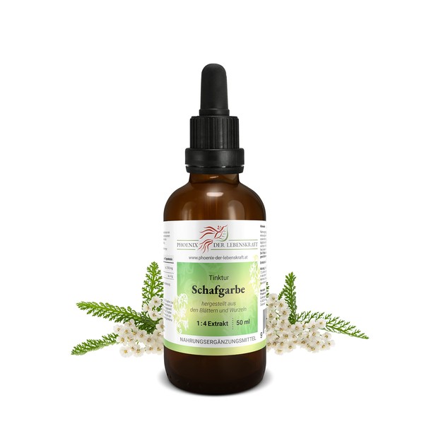 Yarrow Tincture, 50 ml, Achillea millefolium Drops (1:4 Extract), Premium