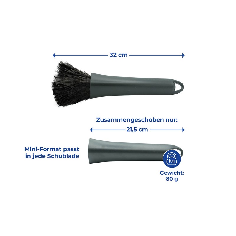 Maximex Retractable ostrich feather duster, allergy-friendly duster cleans even the