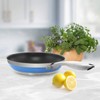 Chantal Nonstick 8 inch Stripes Fry pan, Brushed Stainless Steel,