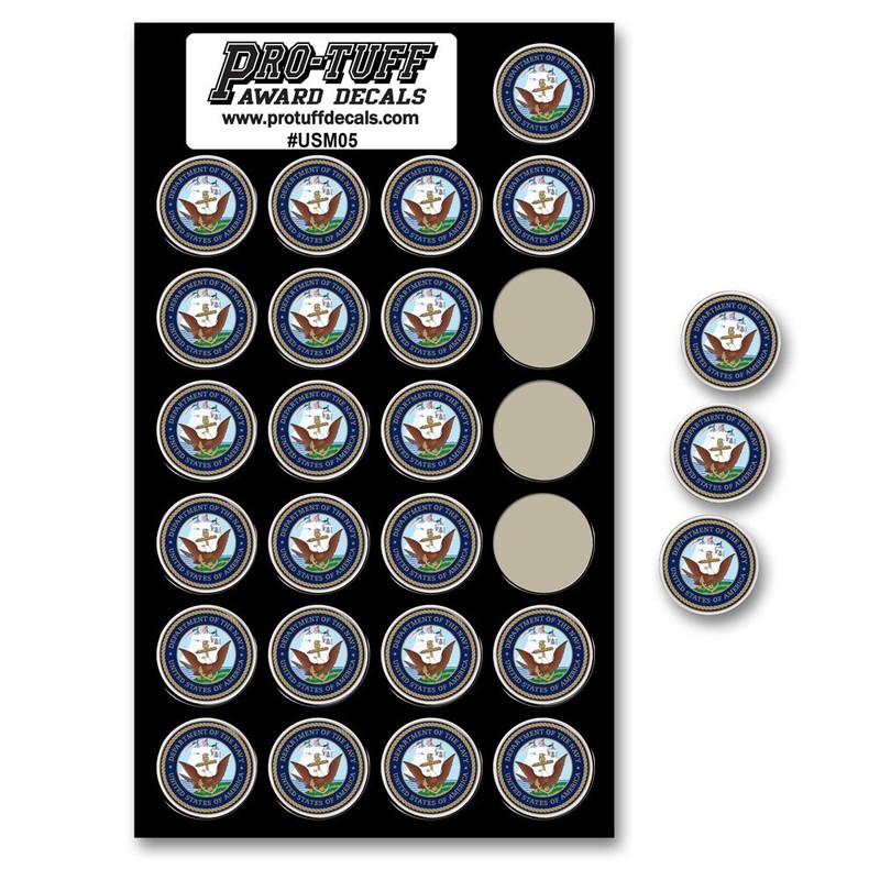 Pro-Tuff Decals Military Tribute Decal Set (50 Decals) (Navy Traditional)