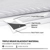 Deconovo Silver Wave Print Blackout Curtains - Thermal Insulated &