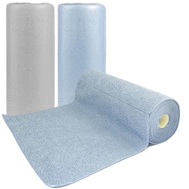 JinPhon Set of 60 Rolls of Tearable Microfibre Cloths, Reusable Cleaning Cloths