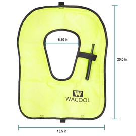 WACOOL Inflatable Snorkel Diving Swimming Scuba Vest Jacket for Adult Youth Kids (Kids, Neon Green)