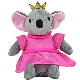 Kögler 76907 - Labertier Mouse Princess Sophia, approx. 20.5 cm tall, according to plush toy with playback function, babbles everything funny and moves