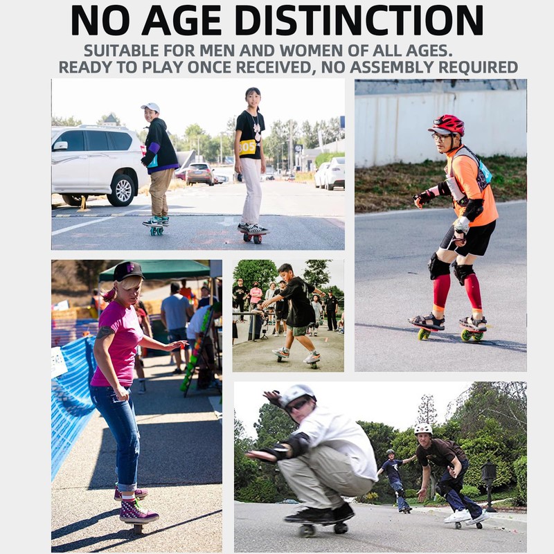 FreeSkates Portable Roller Road Drift Skates Plate, Maple Deck Anti-Skid