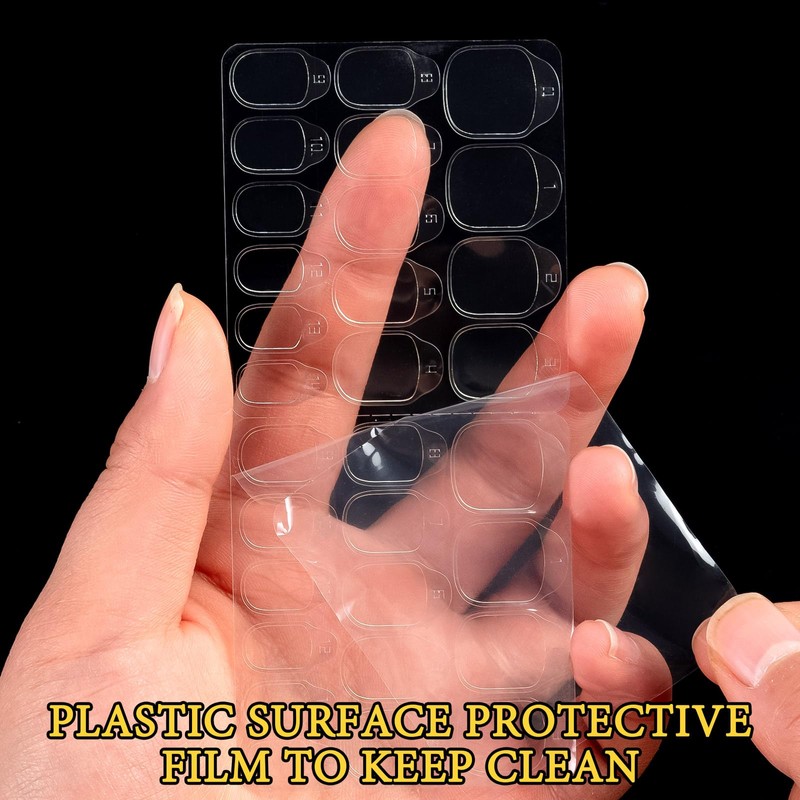 AYZTKUX Press On Nail Adhesive Tabs, 900 Pcs Thin 0.4MM