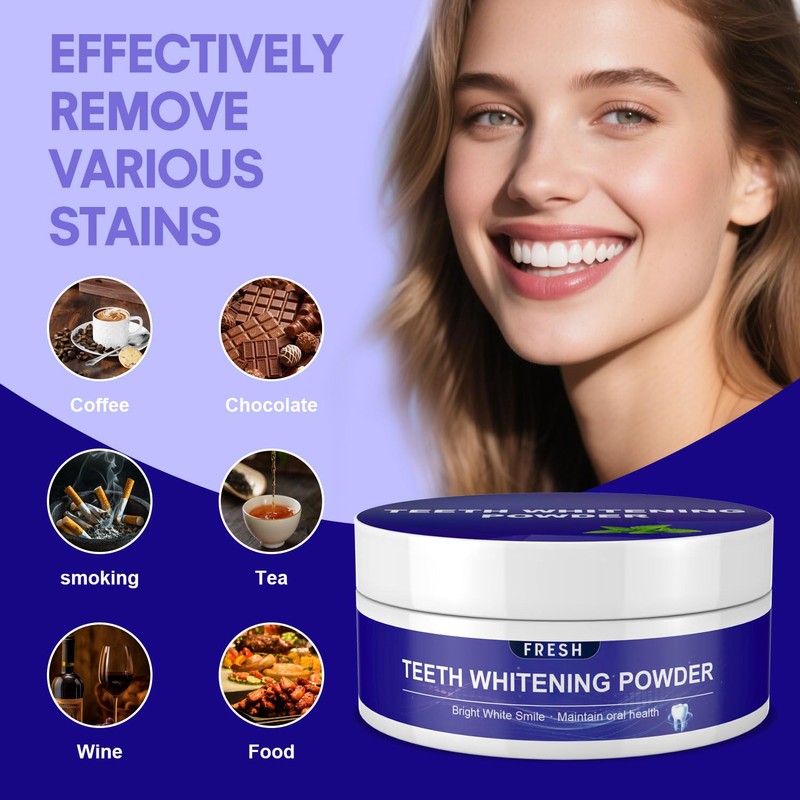 SarCop Teeth Whitening Powder - Enamel-Safe & Sensitivity-Free Natural Tooth