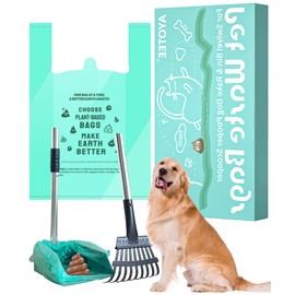 AYOTEE Extra Large Dog Poopper Scooper Bags, 95 Count Heavy Duty Compostable Dog Poop Bags with Handles, Poop bags for Dogs Biodegradable, Pet Waste Bags for Swivel Bin & Rake Pooper Scooper