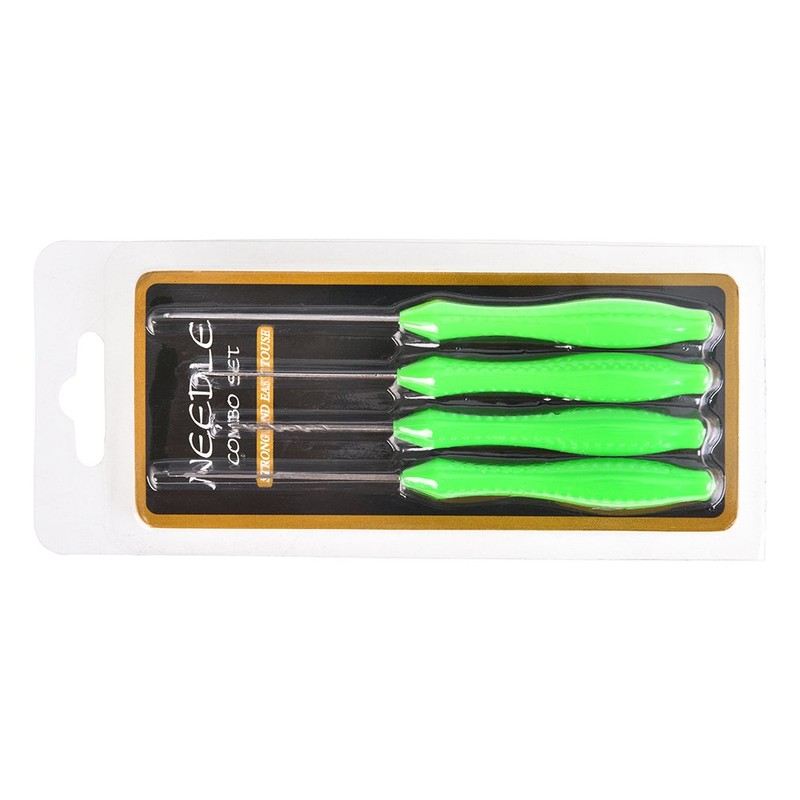 4Pcs Bait Needle Set, Mounted Worms Helpful to Make Terminal