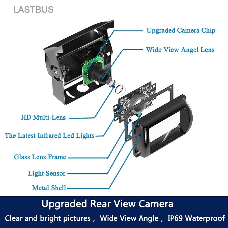 Backup Camera, Reversing Camera, Waterproof Night Vision Wide View Angle