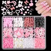 Nail Charms, 3D Fiocco Nail Charms, set di decorazioni per