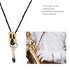 Saxophone Strap Plus Cotton Artificial Leather Adjustable Shoulder Musical Instrument