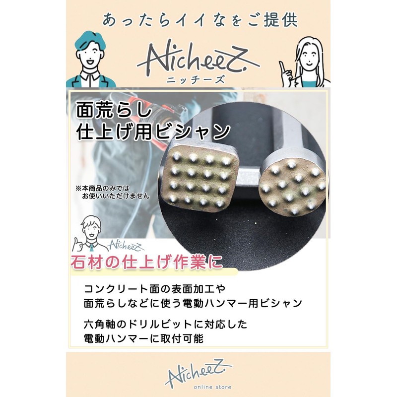 Nicheez Bishan Electric Hammer Hexagon Stone Tool Concrete Hammer (Hexagon
