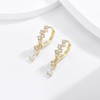 WOVEE Hoop Earrings AAA Zirconia with Drop Pendant Small 10