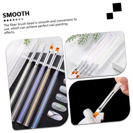 Healeved 5pcs Nail Art Brush Premium Painting Pens for Manicure for Nail Art Design and Detailing Includes Brushes for Professional Results
