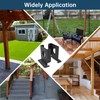 4 pcs Adjustable Wood Fence Pergola Post Base Brackets Fit