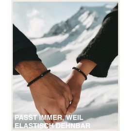 BAVELA Partnership Bracelet Letter Bracelet Love Bracelet Natural Stones Gift for Couples Friendship Bracelet